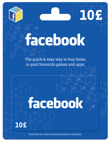 ギフトカードを買う： Facebook Gift Card